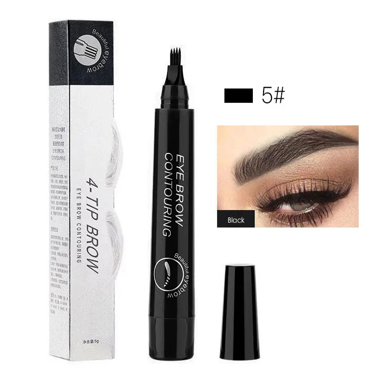 5 Colors Waterproof  Eyebrow Tattoo  Long Lasting Brown Liquid Eyebrow Pen