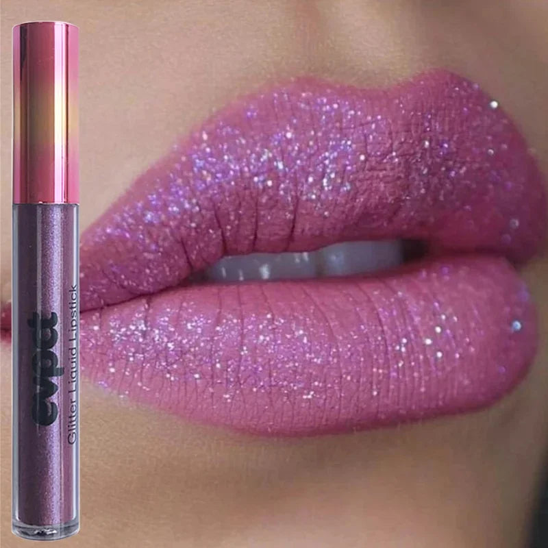 Diamond Glitter Lip Gloss Makeup 15 Colors Matte-changing Waterproof Lasting Shimmer Shiny Illusion Natural Liquid Lipstick