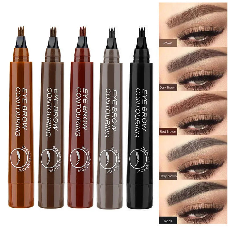 5 Colors Waterproof  Eyebrow Tattoo  Long Lasting Brown Liquid Eyebrow Pen